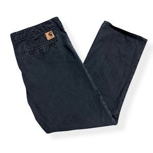 Carhartt Work In Progress WIP Club Pant Black Chino Style 36x32 Workwear Faded